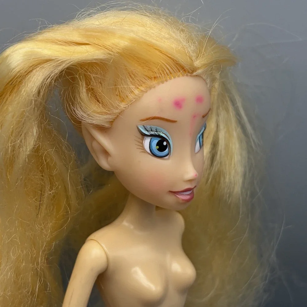 Disney Store Disney Fairies Rani Doll Tinkerbell Water Fairy Blonde Flawed Nude